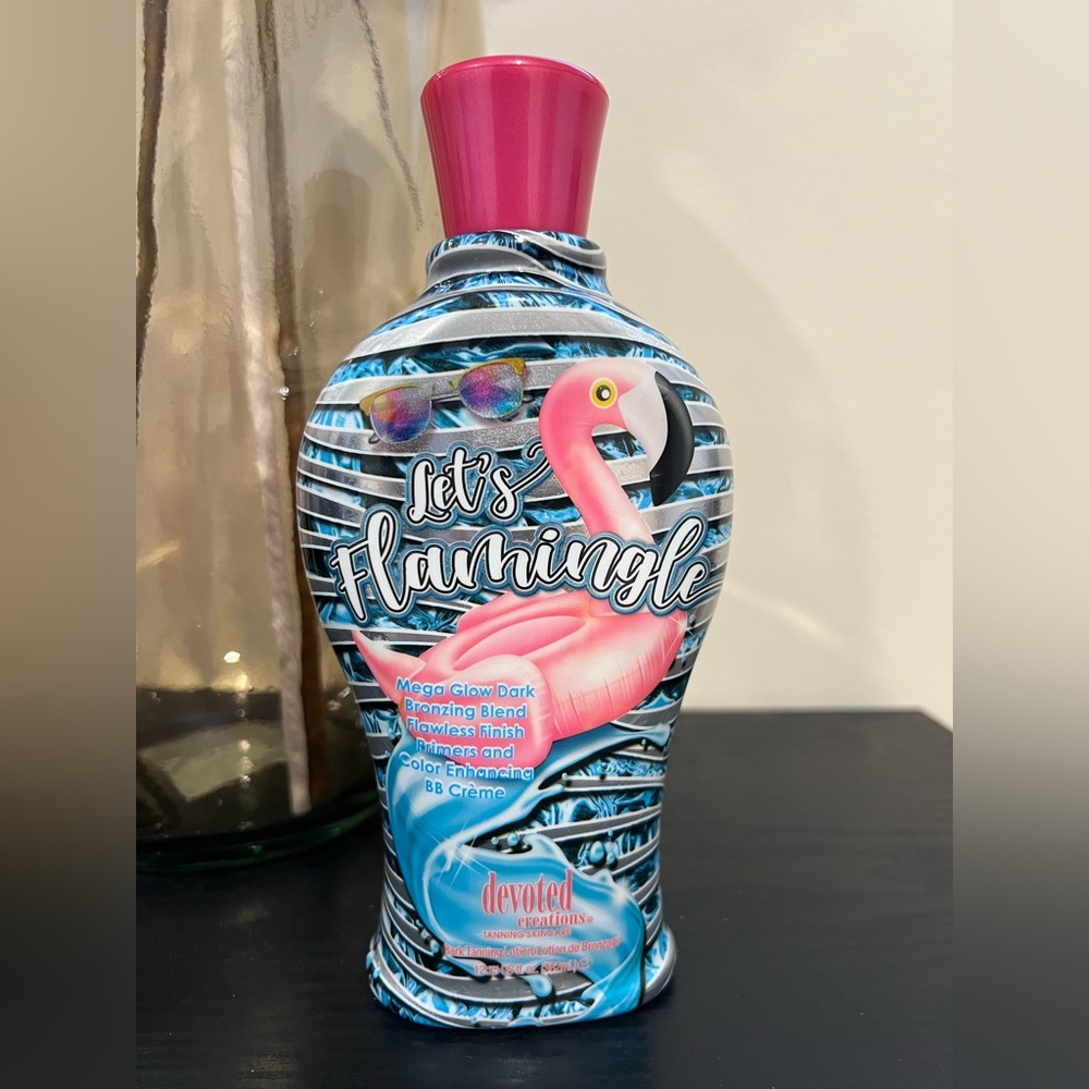 BRAND NEW Let’s Flamingle Devoted Creations Indoor Outdoor Tanning Lotion.